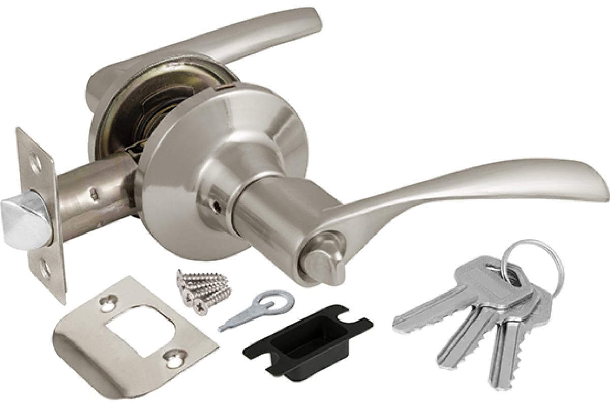 Ручка защелка AJAX DK610 SN-ET (6010 SN-E) кл/фик мат никель 39521