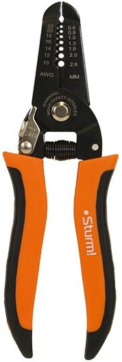Щипцы-стриппер + кусачки и пассатижи Sturm (170мм, 0,6-2,6мм2) 1020-03-W170