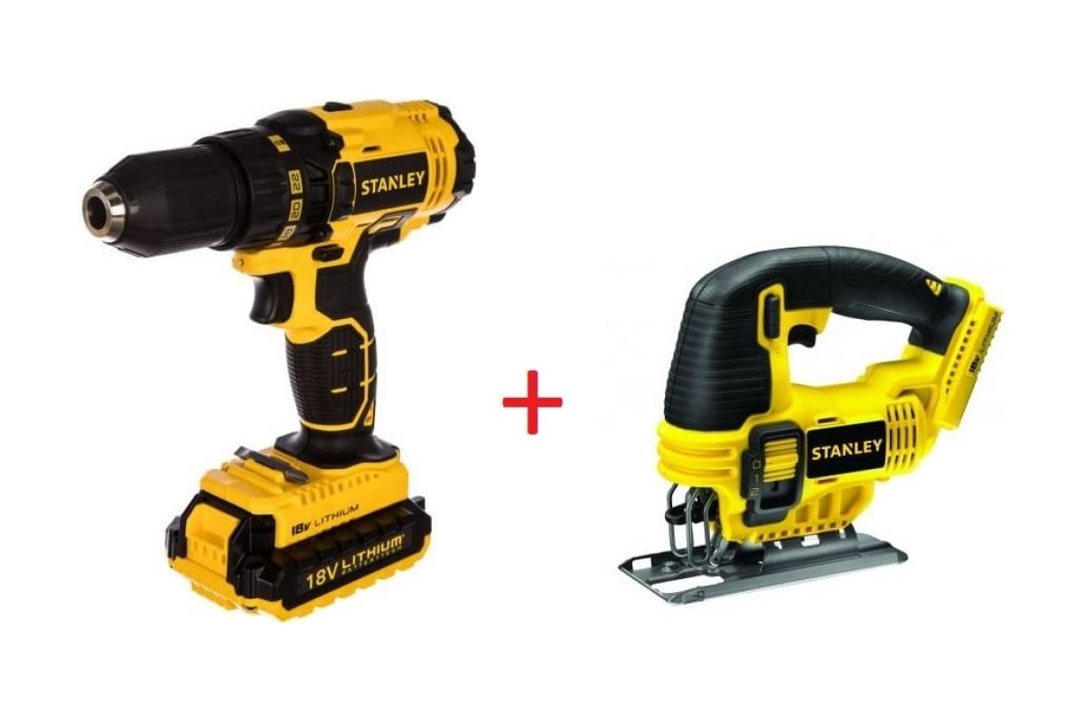 Набор инструмента аккумуляторный Stanley SCD20S2K + STSC1860-RU