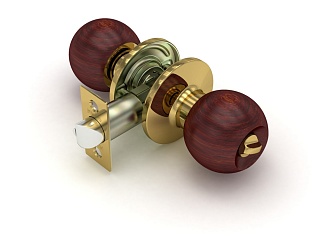 Ручка-защелка Fuaro 672 WH-B  красное дерево фиксатор 