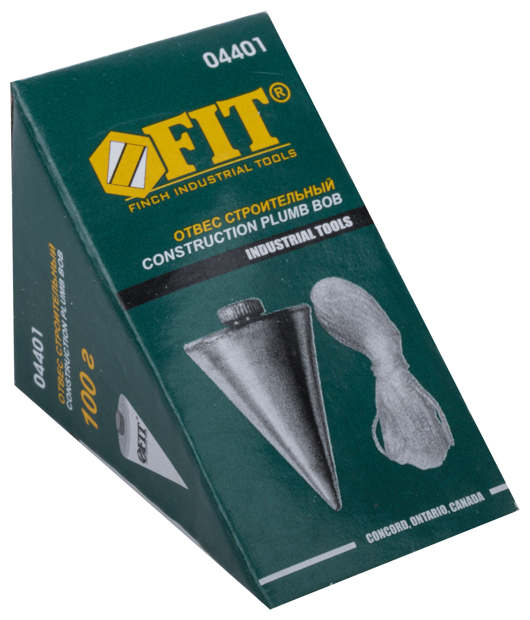 Отвес конусный Fit (100гр, шнур 3м) 04401