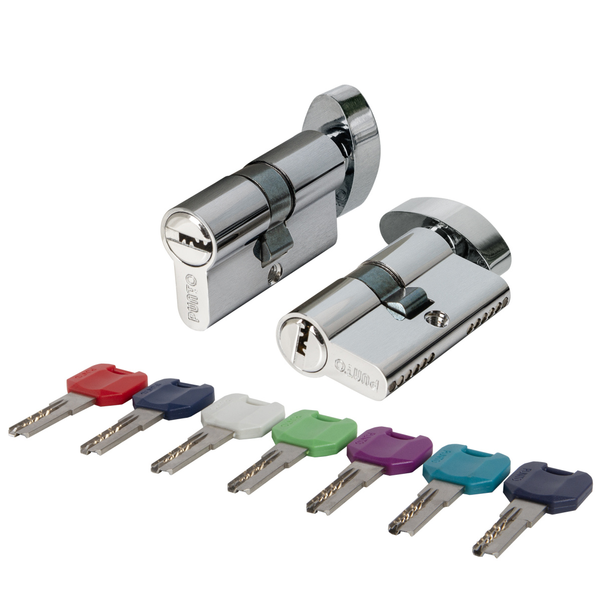 Цилиндровый механизм 7key с вертушкой PUNTO MaxPro7002Knob 60mm(25+10+25) SSC сатин.хром 61165