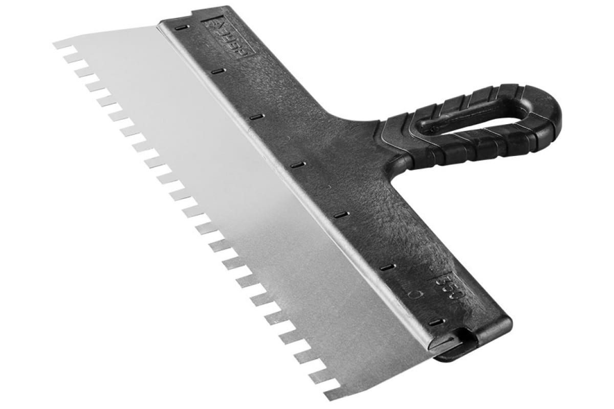 Шпатель фасадный зубчатый Зубр Мастер, 10х10мм (150мм) 10078-15-10