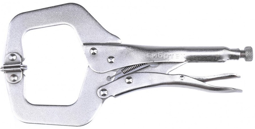 Зажим ручной, увеличенный захват, подвижные губки Сибртех (270мм) 18426