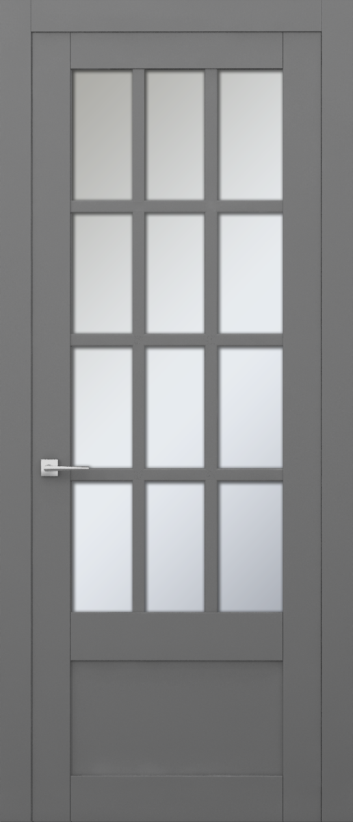 V 42, Vista, Экошпон, Софт серый, Белое матовое