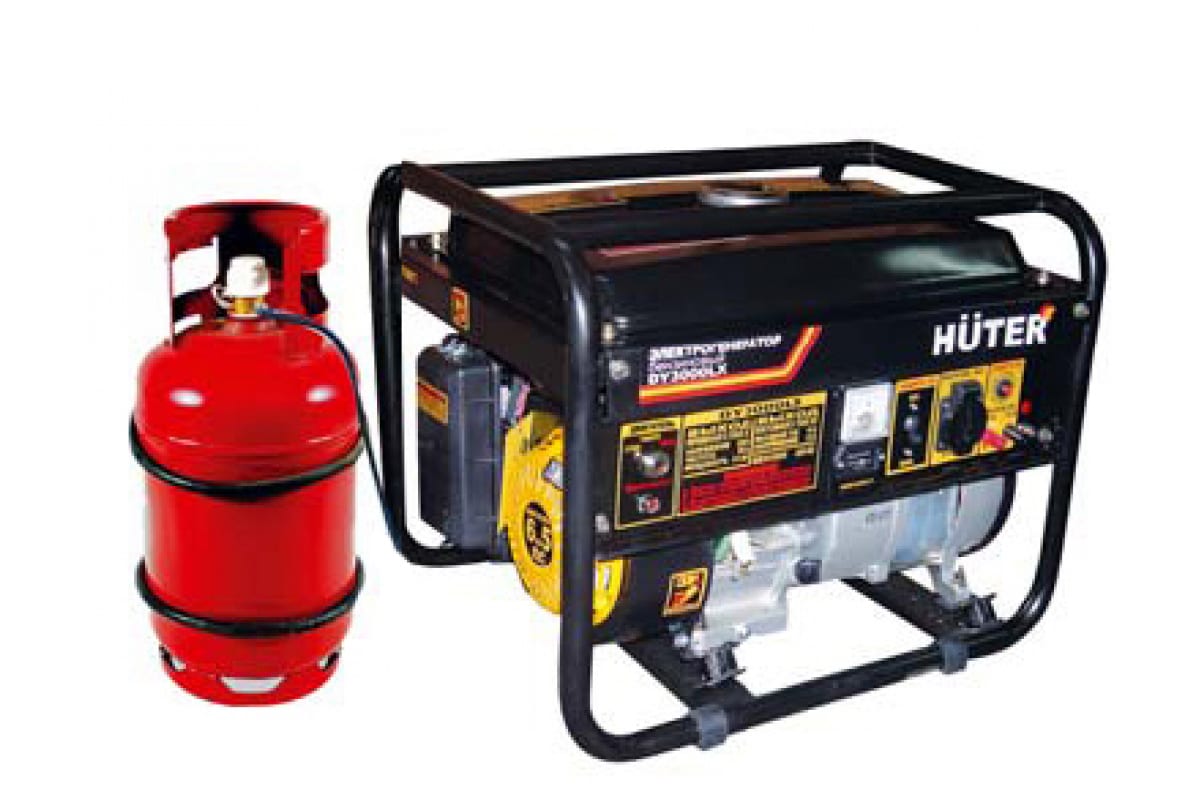 Генератор газовый Huter DY5000LX кВт 220В ручной