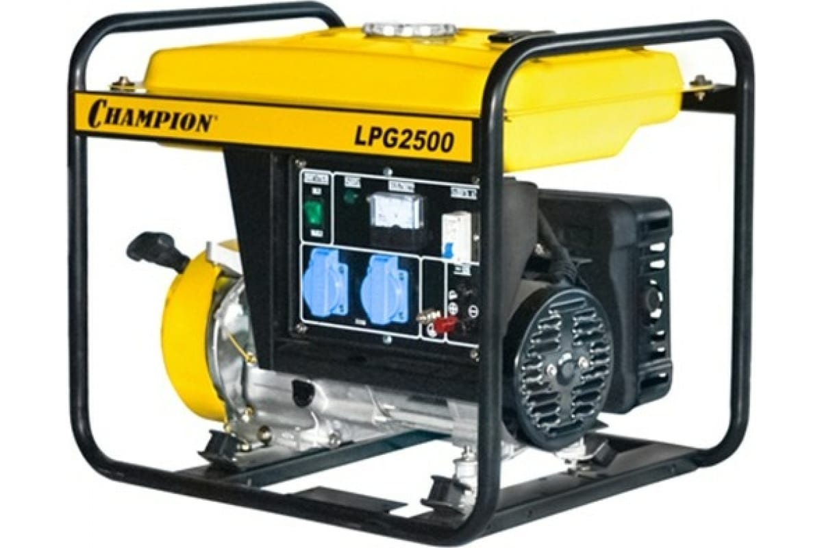 Генератор газовый Champion LPG2500 кВт 220В ручной