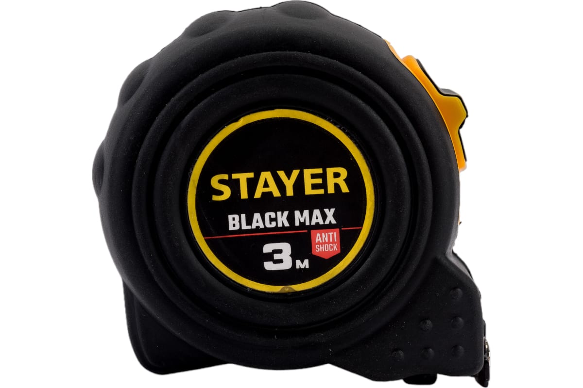 Рулетка строительная с фиксатором и магнитом Stayer BlackMax (3мх16мм) 3410-03_z02