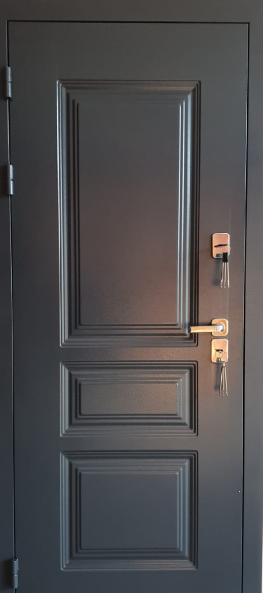 Входная дверь Винтер 100 (Классика) Антрацит Букле графит