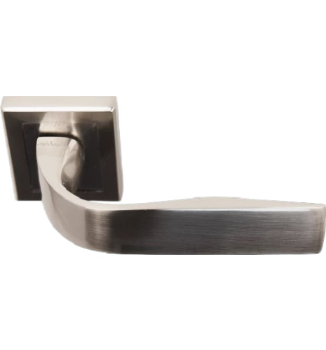 Дверная ручка на раздельном основании Iron никель 14233