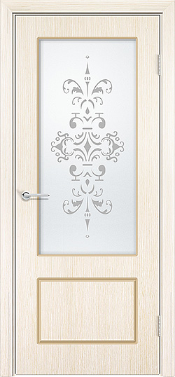 Ромарио 2, Беленый дуб, Белое матовое с фьюзингом