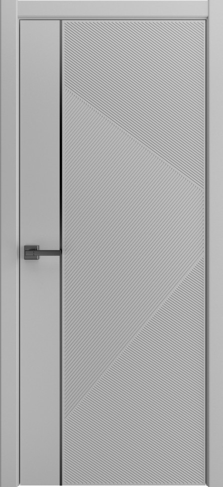 Fortuna, СК, Эмаль светло-серая, черный молдинг