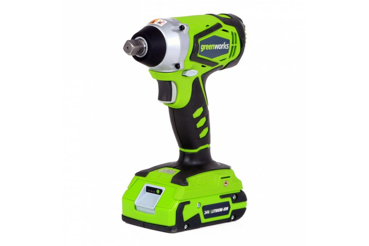 Гайковерт аккумуляторный GreenWorks G24IWK2 3800107a