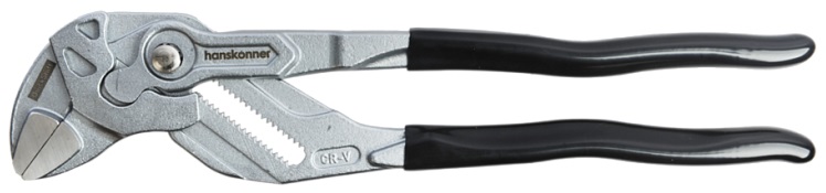 Клещи переставные с кноп. шарниром без засечек на губках Hanskonner (300мм) HK1020-09-A300
