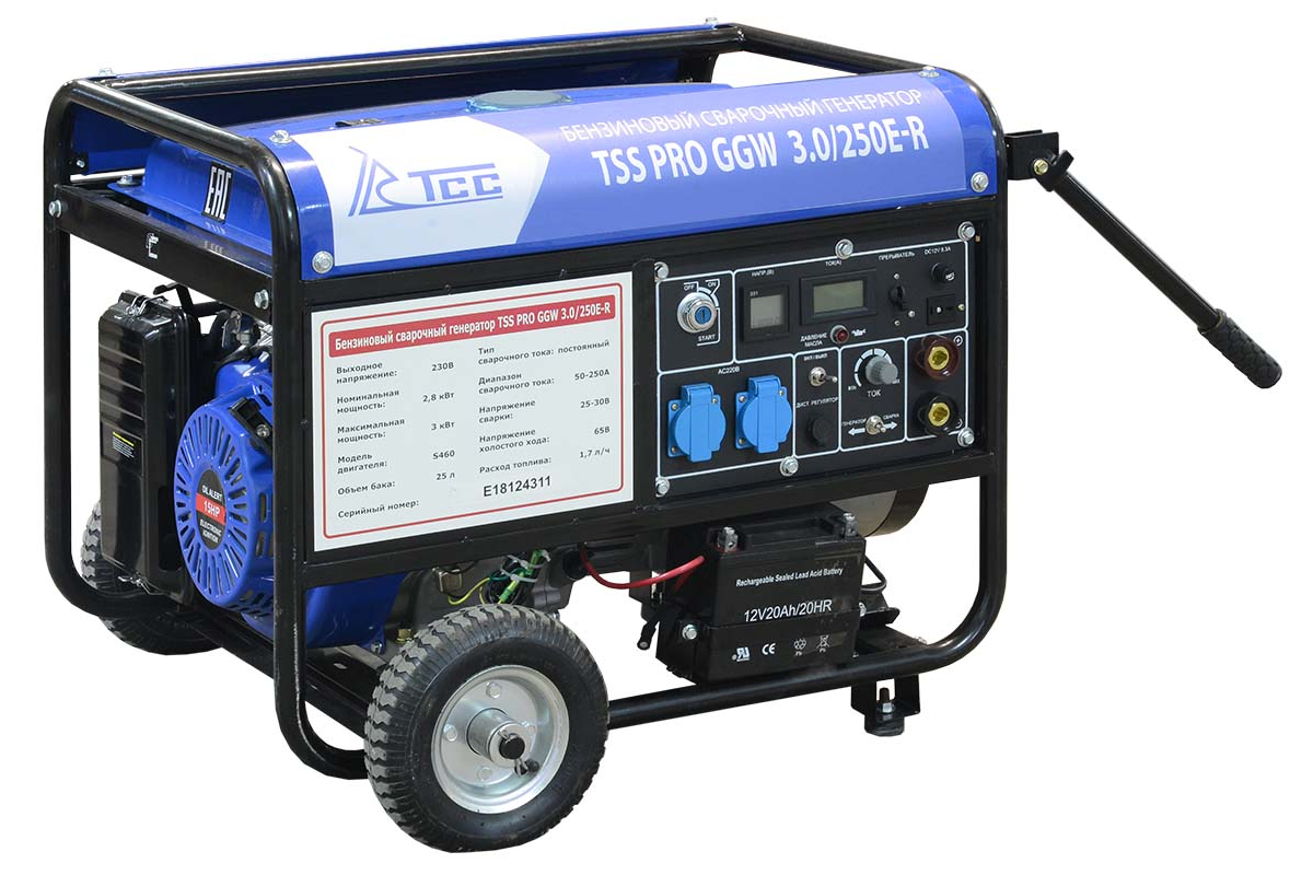Генератор сварочный бензиновый Tss GGW 3.0/250E-R 022832