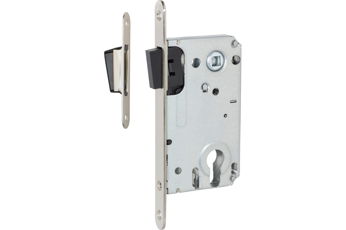 Защелка врезная под цилиндр Vettore 530 C-S MAGNET NI никель 20027