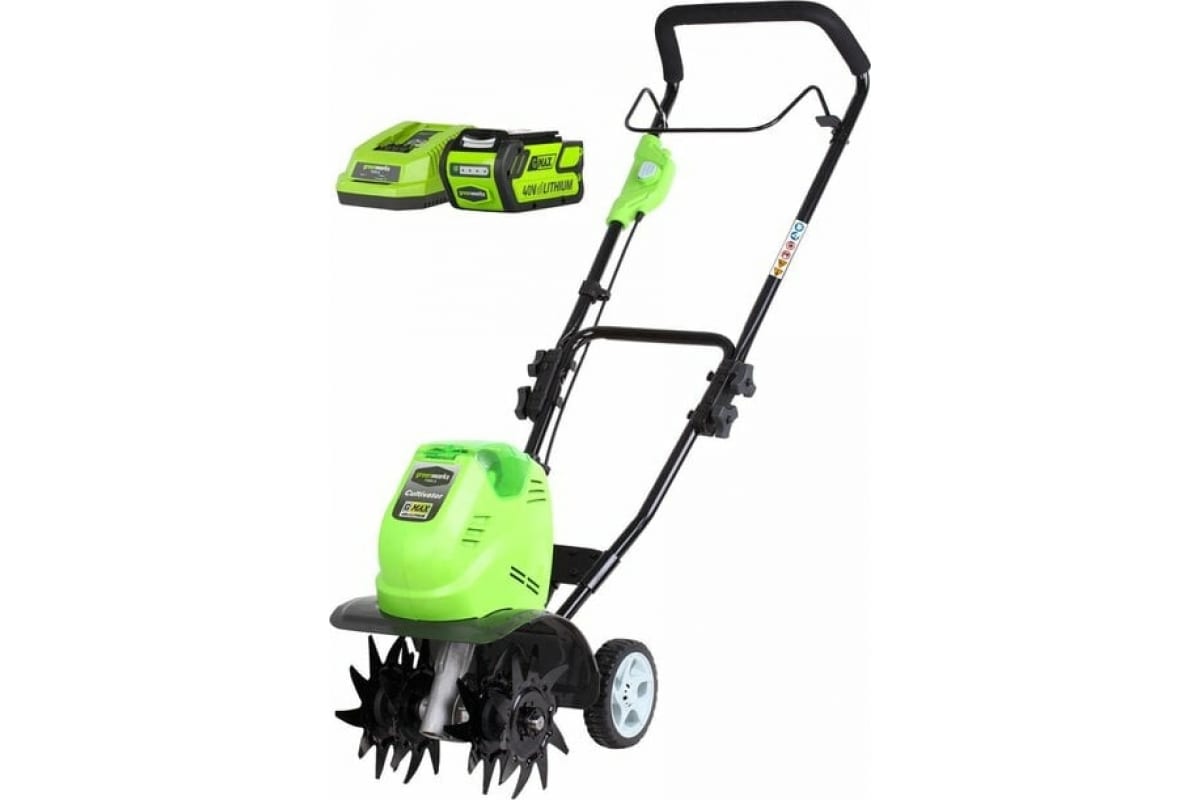 Культиватор аккумуляторный Greenworks G40TL 27087VB