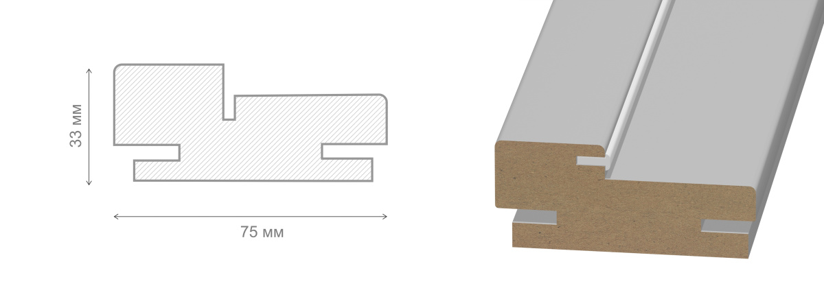 Короб телескоп компл 2200мм, Экошпон (40) под пол. 2000 мм