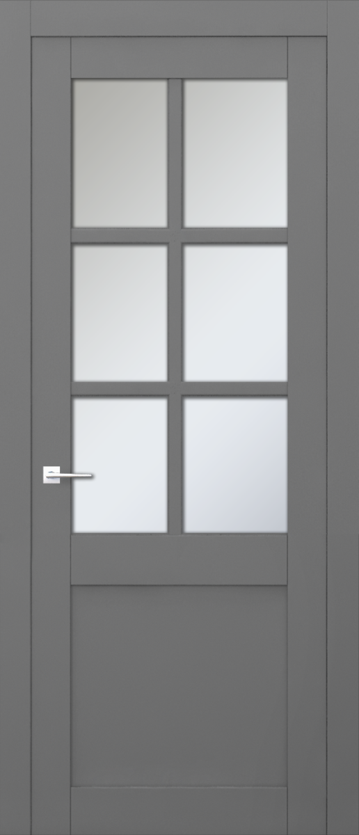 V 36, Vista, Экошпон, Софт серый, Белое матовое