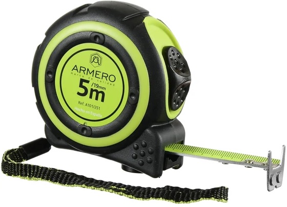 Рулетка строительная с автостопом и магнитом Armero (5мх19мм) A101/251