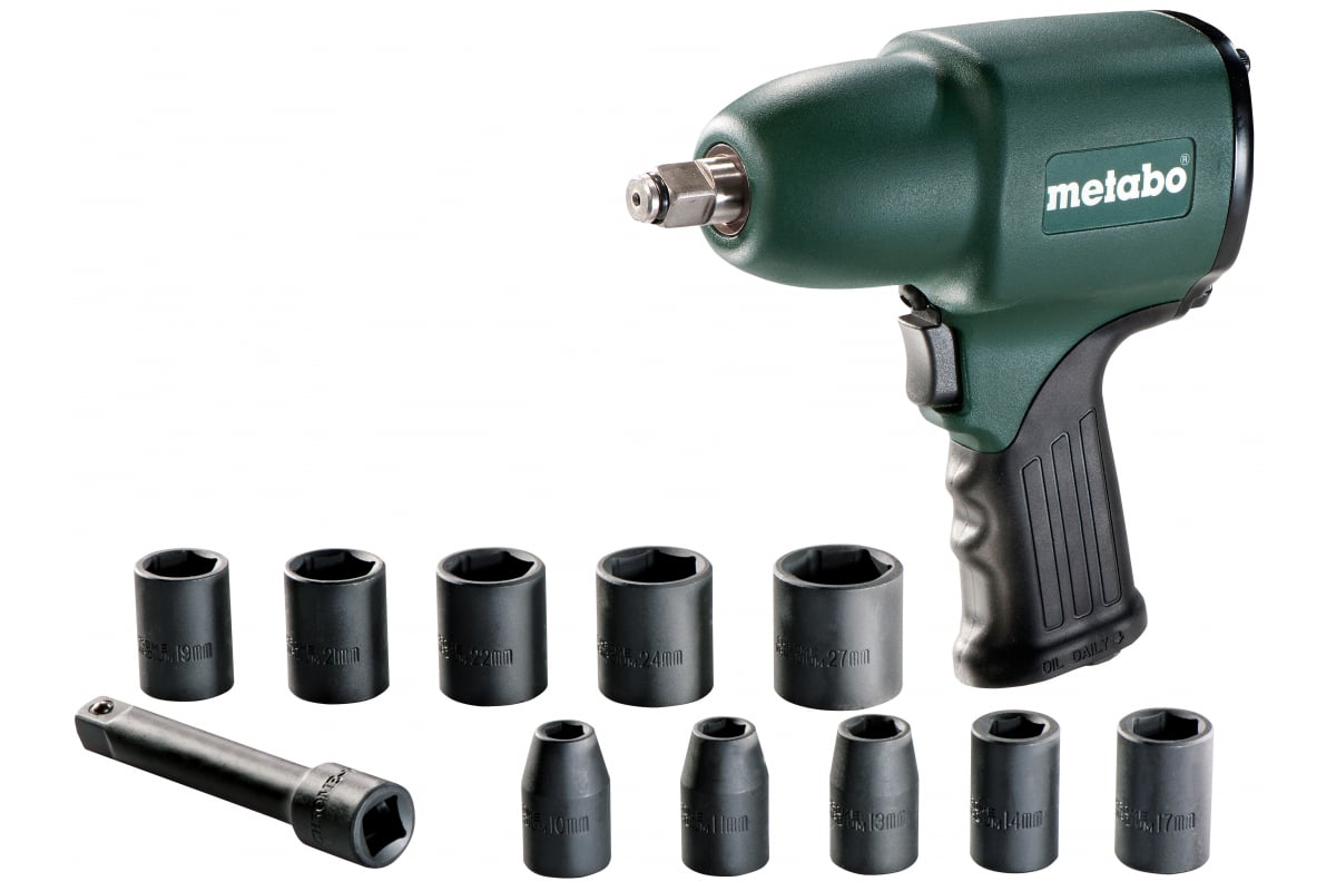 Гайковерт пневматический Metabo DSSW 360 Set 1/2"+10 головок 604118500