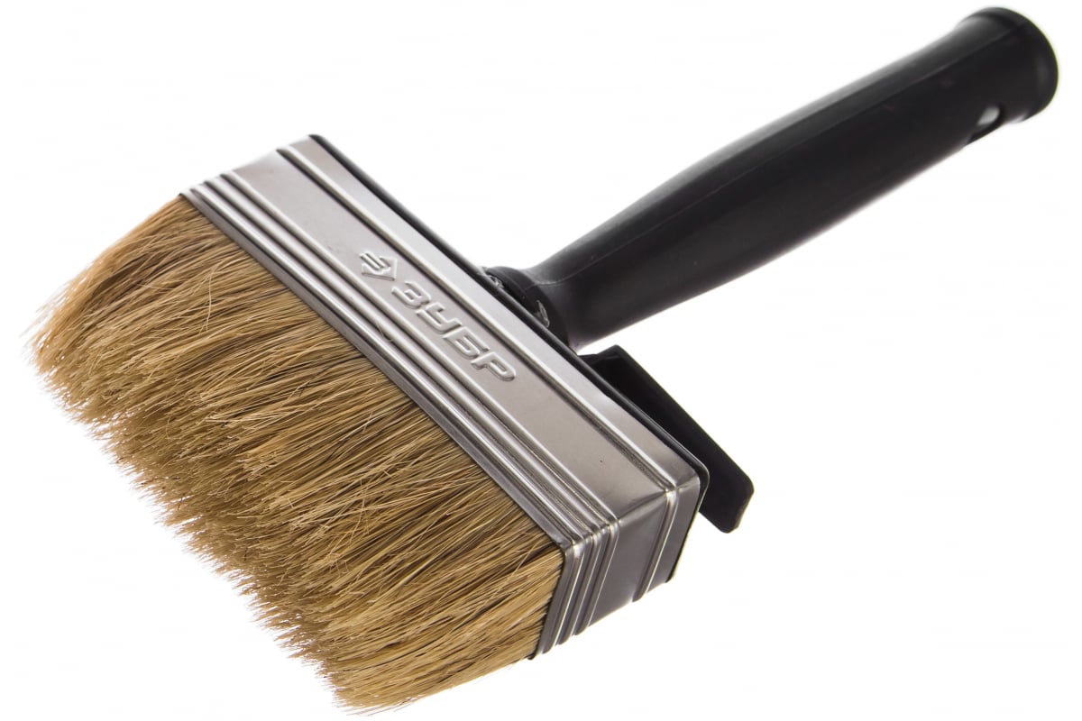 Кисть-макловица прямоугольная, с натуральной щетиной Зубр Оптима (30х120мм) 01802-12