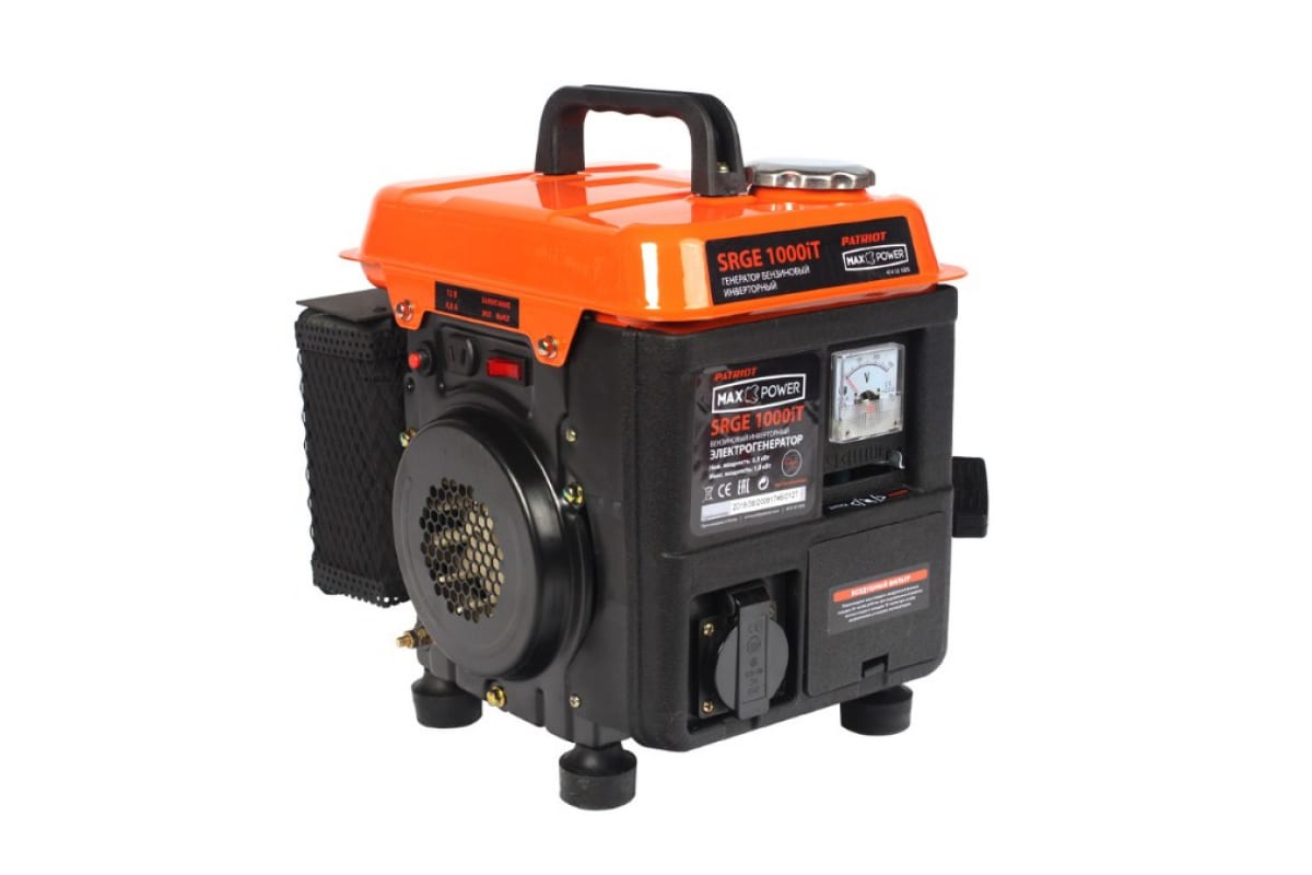Генератор инверторный бензиновый Patriot MaxPower SRGE 1000iT 474101605 1кВт 220В ручной