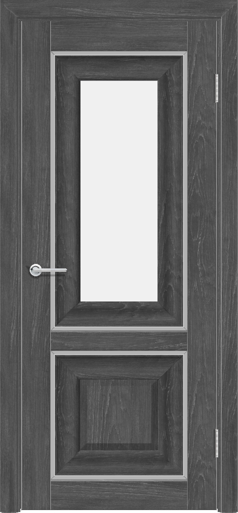 Т45, Дуб графит, Белое матовое