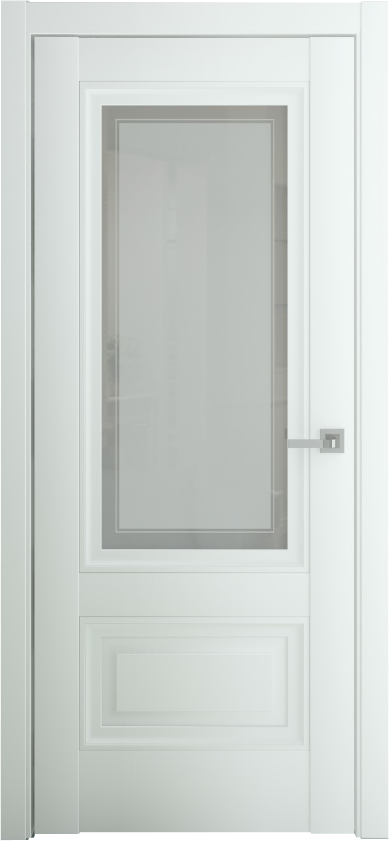 Турин В2, Classic Baguette, Экошпон, Матовый белый, Сатинат