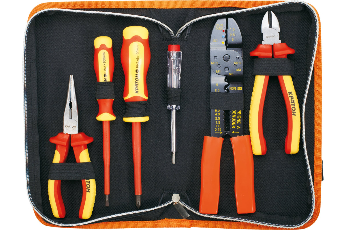 Набор для электромонтажных работ Кратон DE-01/06 (6шт) 21216001