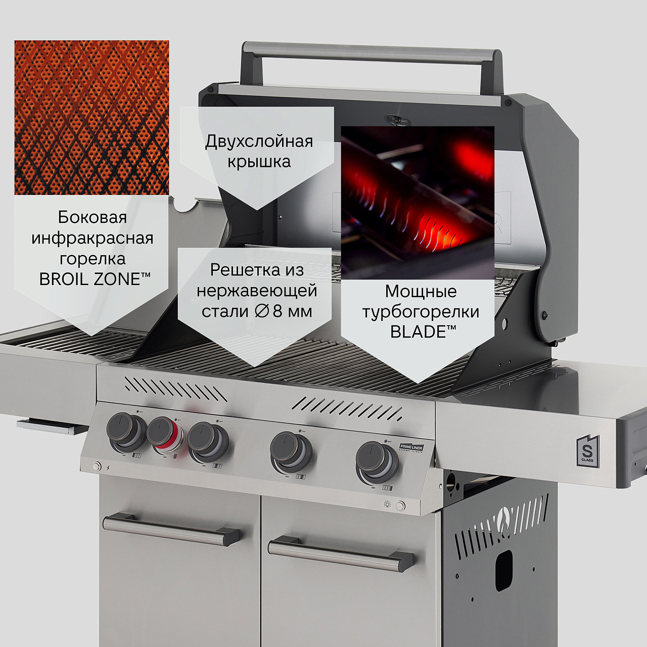 Газовый гриль PRIMELINER S class 4B