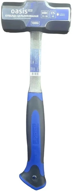 Кувалда цельнокованая с обрезиненной рукояткой Oasis Pro (1000г) 103010803001